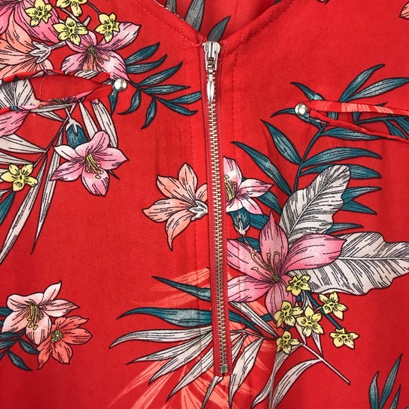 LILY MORGAN Sleeveless Coral Tunic Top Hawaiian 2X - Picture 3 of 11